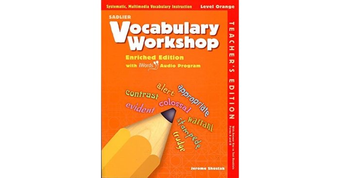 Sadlier vocabulary workshop level orange