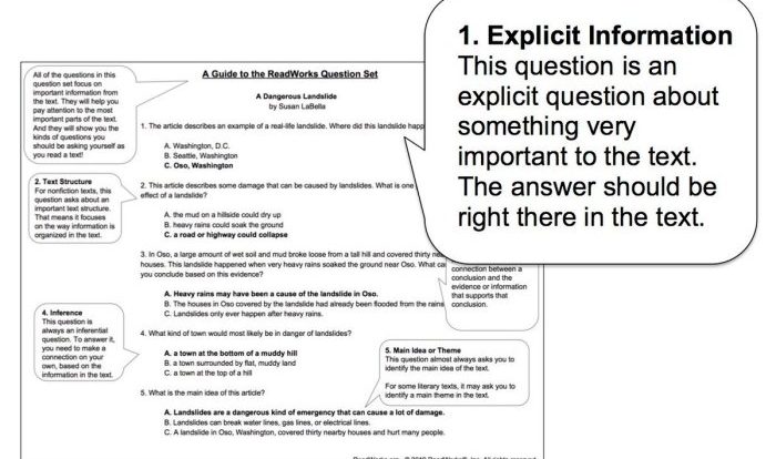 Readworks wrong impression answer key