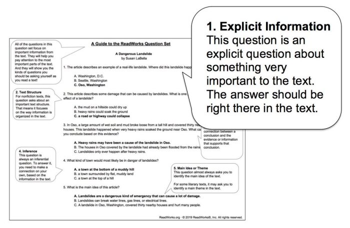 Readworks wrong impression answer key