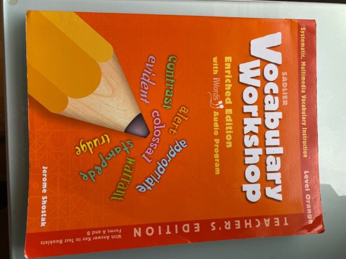 Sadlier vocabulary workshop level orange