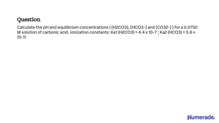 Complete the ka1 expression for h2co3 in an aqueous solution